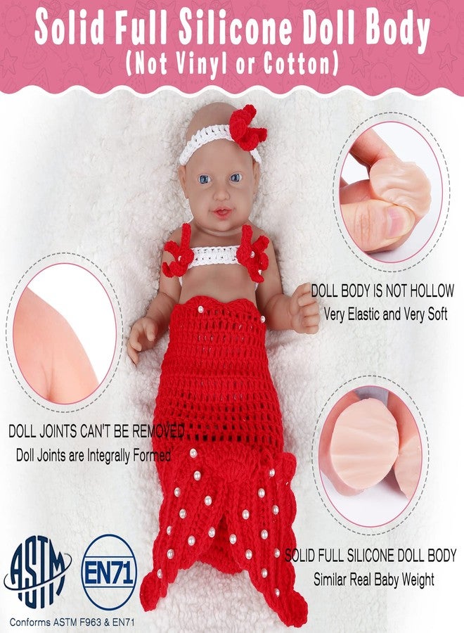 Vollence 14 inch Full Body Silicone Baby Dolls That Look Real, Not Vinyl, Soft Realistic Newborn Baby Dolls Birthday Gifts for Kids, Girl - Image 4
